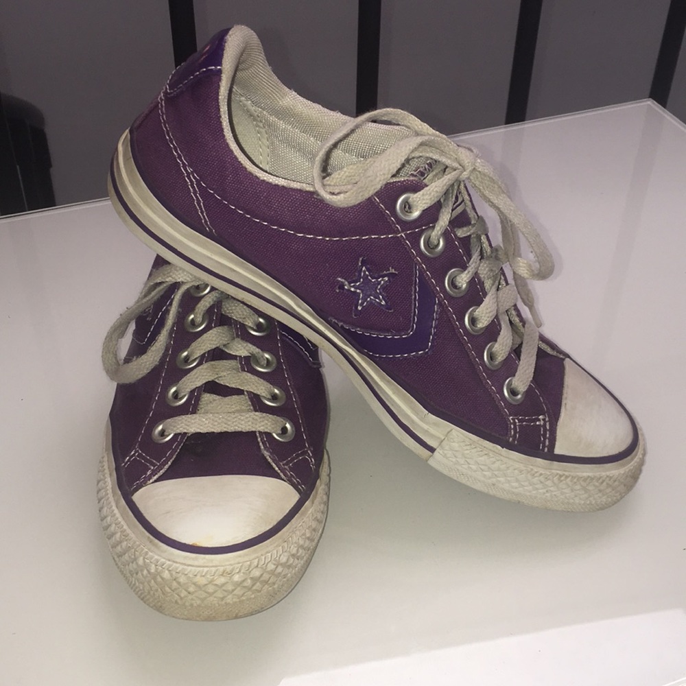 Cute “Converse All-Star” Purple Sneakers - Picture 2 of 5